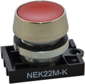 Promet Napęd przycisku 22mm czerwony IP55 z samopowrotem (W0-N-NEK22M-K C) 1