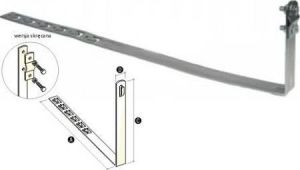 Elko-Bis Uchwyt pod dachówkę L-330mm H-100mm ocynk z zaczepami skręcany (91003301) 1