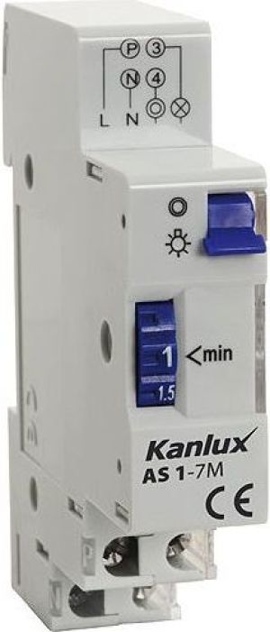 Kanlux Automat schodowy 16A 1P 1-7min 230V AC AS 1-7M (18730) 1