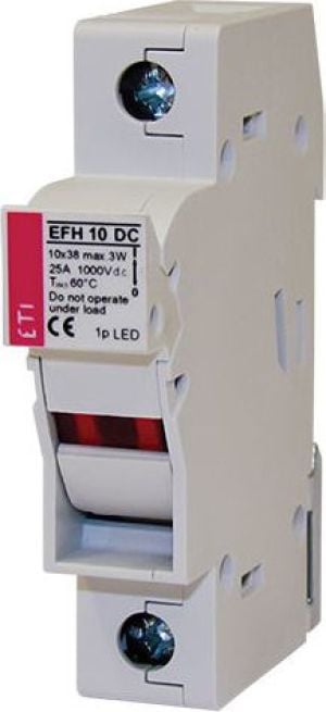 Eti-Polam Rozłącznik bezpiecznikowy cylindryczny 1P 25A 1000V DC 10x38mm EFH 10 DC (002540201) 1