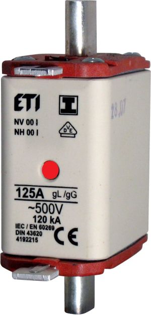 Eti-Polam Wkładka bezpiecznikowa KOMBI NH00 125A gG/gL 500V WT-00 (004182215) 1