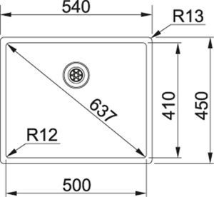 Zlewozmywak Franke Box BXX 210-50 stal szlachetna szczotkowana (127.0453.656) 2