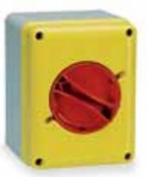 Palazzoli Wyłącznik awaryjny w obudowie żółto-czerwony IP65 3 x 25A (208253) 1