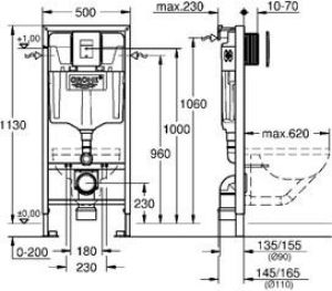 Stelaż Grohe Rapid SL do miski wiszącej (39449000) 4