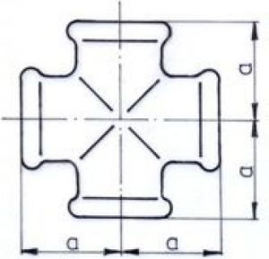 Odlewnia Zawiercie Czwórnik ocynkowany 1" (34) 2