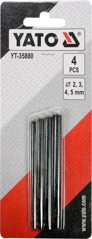 Yato Zestaw 4 przebijaków rurkowych 2, 3, 4, 5mm (YT-35880) 2