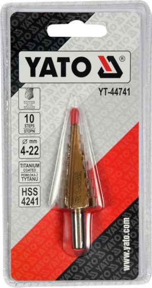 Wiertło Yato stopniowe walcowe 4 6 10 12 14 16 8 18 20 22mm  (YT-44741) 3
