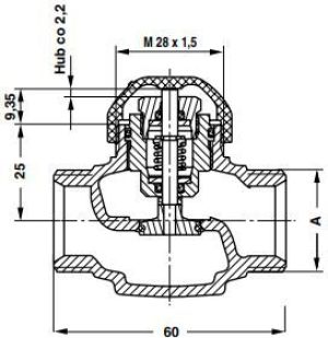 Herz Zawór termostatyczny odwrotny 3/4" (1776052) 3