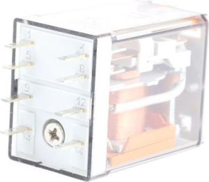 Finder Przekaźnik miniaturowy 2P 10A 230V AC przycisk testujący mechaniczny wskaźnik zadziałania (55.32.8.230.0040) 2