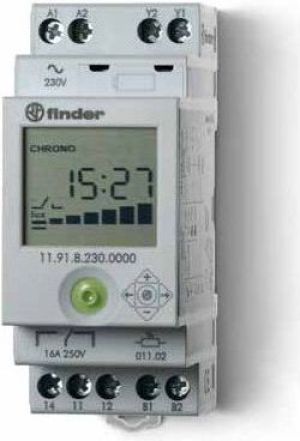 Finder Wyłącznik zmierzchowy/czasowy 1P 16A 230V AC wyjście pom. dla 19.91 (11.91.8.230.0000) 1