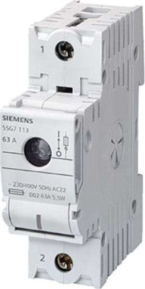 Siemens Rozłącznik bezpiecznikowy z podstawą do 63A 1P D02 (5SG7113) 1