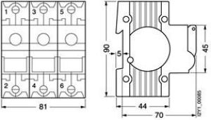 Siemens Rozłącznik bezpiecznikowy z podstawą do 63A 3P D02 (5SG7133) 2