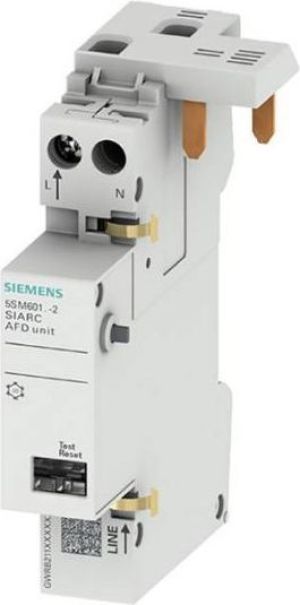 Siemens Przeciwpożarowy detektor iskrzenia AFDD 1-16A 230V dla wył. nadpr. 1+N koniecznie o szer. 1 modułu (5SM6011-2) 1