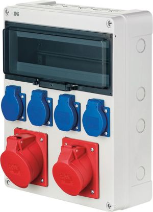 Elektro-Plast Rozdzielnica RS-12 mod 4x2P+Z 3P+N+Z 16A 3P+N+Z 32A IP44 szara (6210-01) 1