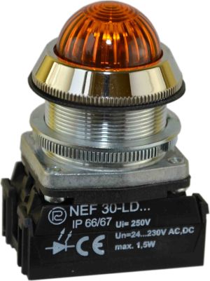 Promet Lampka sygnalizacyjna 30mm żółta 24 - 230V AC / DC (W0-LDU1-NEF30LDS G) 1