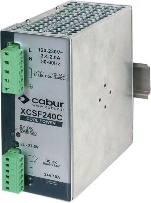 Cabur Zasilacz impulsowy jednofazowy 120 - 230V AC / 24V DC 10A 240W (XCSF240C) 1