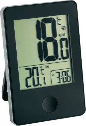 Stacja pogodowa TFA Termometr z zegarkiem od -20 do +60°C bateria 2 x AAA czarny (30.3051.01) 1