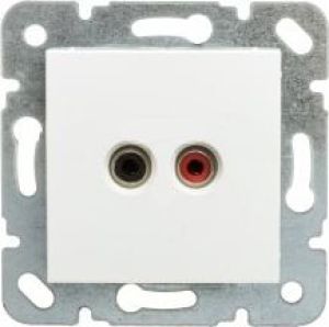 Viko Gniazdo głośnikowe Karre konektor 2 x cinch biały (90967037) 1