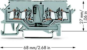 Wago Złączka diodowa 4-przewodowa 1,5mm2 (279-620/281-408) 2