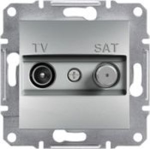 Schneider Electric Gniazdo TV-SAT Asfora przelotowe bez ramki aluminium (EPH3400261) 1