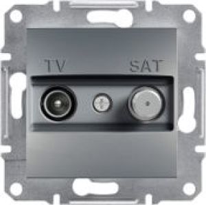 Schneider Electric Gniazdo TV-SAT Asfora końcowe bez ramki stal (EPH3400162) 1