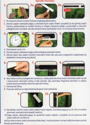 Bros Siatka na drzwi MAGNETYCZNA moskitiera Bros 100x220cm biała (B1600) 3