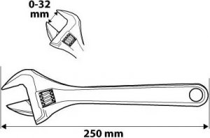 Neo Klucz nastawny typu szwed 32 x 250mm gumowa rękojeść (03-029) 7