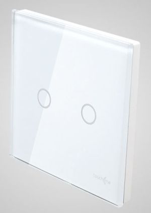 Touchme TouchMe Duży panel szklany, łącznik podwójny, biały (TM702W) 1