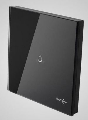 Touchme TouchMe Duży panel szklany dzwonek czarny (TM713B) 1