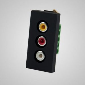 Touchme Moduł 1/2 gniazdo audio i video czarne (TM908B) 1