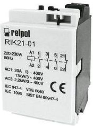 Relpol Stycznik mocy 3P 230V AC 0Z 1R RIK21-01-230 (2608209) 1
