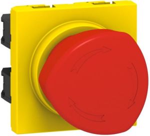 Legrand MOSAIC Wyłącznik bezpieczeństwa grzybek żółto/czerwony (076602) 1