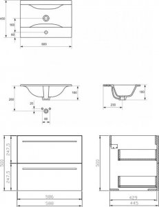 Cersanit Gracja 60 cm biały (S801-068-DSM) 2