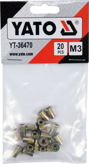 Yato Nitonakrętki stalowe M3 20szt. (YT-36470) 2