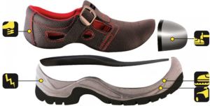 Dedra Sandały bezpieczne skórzane ze stalowym podnoskiem rozmiar 44 (BH9D1-44) 2