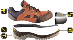 Dedra Półbuty bezpieczne zamszowe z podnoskiem stalowym rozmiar 46 (BH9P2-46) 2