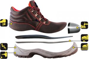 Dedra Trzewiki bezpieczne T1A skórzane rozmiar 42 (BH9T1A-42) 2