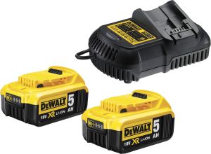 Dewalt Zestaw 2 x akumulator 18V 5Ah + ładowarka XR 10,8 - 18V (DCB115P2) 1