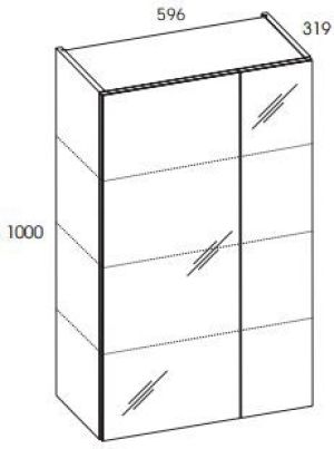 Elita Szafka górna z lustrem Modern 60cm biały (166503) 2