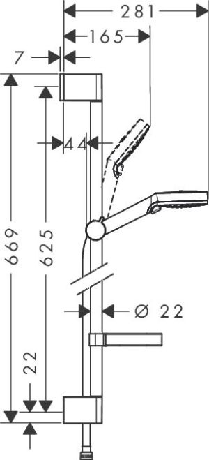 Zestaw prysznicowy Hansgrohe przesuwny  (26553400) 2
