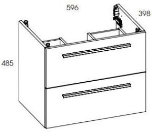 Elita Szafka podumywalkowa Kwadro 60cm dąb wenge (166517) 2