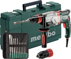 Młotowiertarka Metabo Młotowiertarka UHEV 2860-2 Quick Set 1100W 3,4J SDS-Plus z uchytem i zestawem wierteł w walizce (600713510) 1