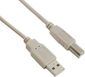 Kabel USB 4World USB A - USB B szary 3m (04679) 1