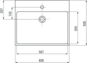 Umywalka Deante Temisto 60cm (CDT 6U6S) 4
