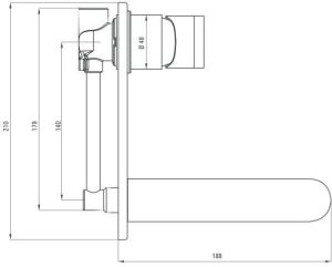 Bateria umywalkowa Deante Alpinia podtynkowa chrom (BGA 054L) 3