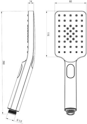 Słuchawka prysznicowa Deante Alpinia 3-funkcyjna chrom (NGA 051S) 2