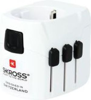 Skross Uniwersalny adapter podróżny PRO Light USB 100 krajów (1.302540) 1