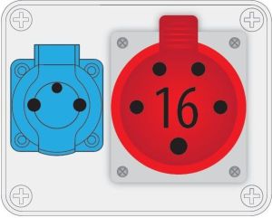Pawbol Rozdzielnica stacjonarna R-BOX 150 1x16A/5P 1x250V IP44 (B.1091) 2