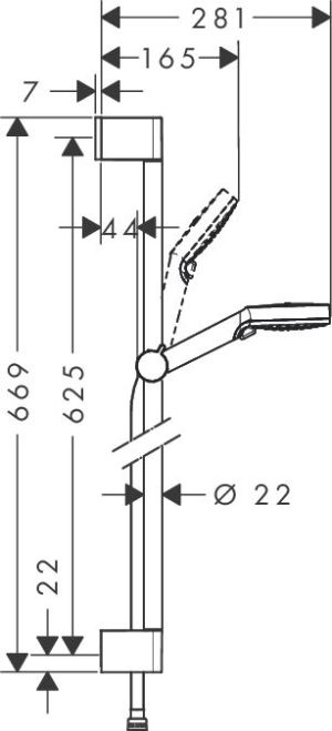 Zestaw prysznicowy Hansgrohe przesuwny (26534400) 2
