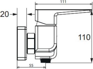 Bateria prysznicowa Omnires Parma chrom (PM7440) 2